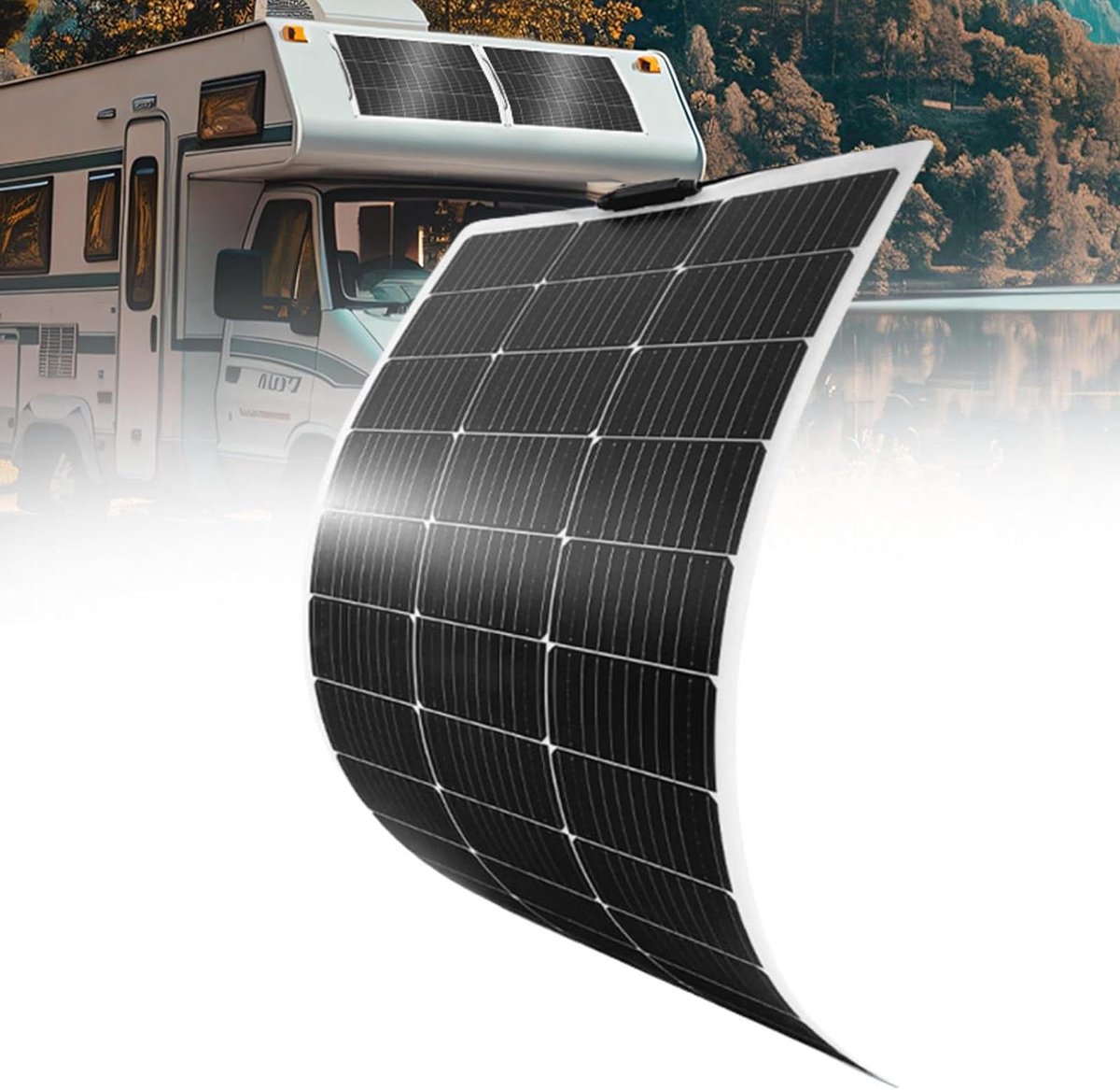 Flexibel Zonnepaneel - Lichtgewicht Paneel - Energie Opwekken - Hoge Efficiëntie 23% - 150W 200W - Zwart