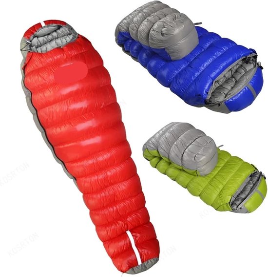 Kampeer Slaapzak - Winter Slaapzak - Buiten Overnachten - Ganzendons Vulling - 800g - Groen — afbeelding 4