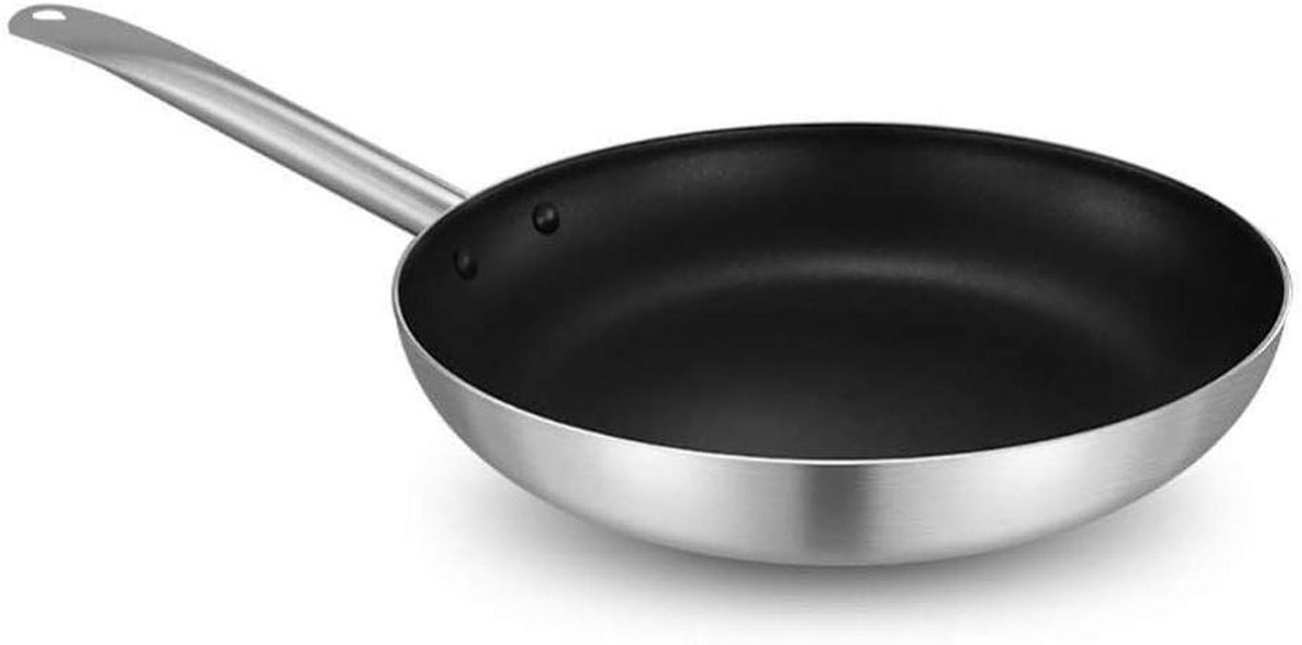 Wok Pan - Koekenpan - Veelzijdig Koken - Non-stick Laag - 20 cm - Zwart