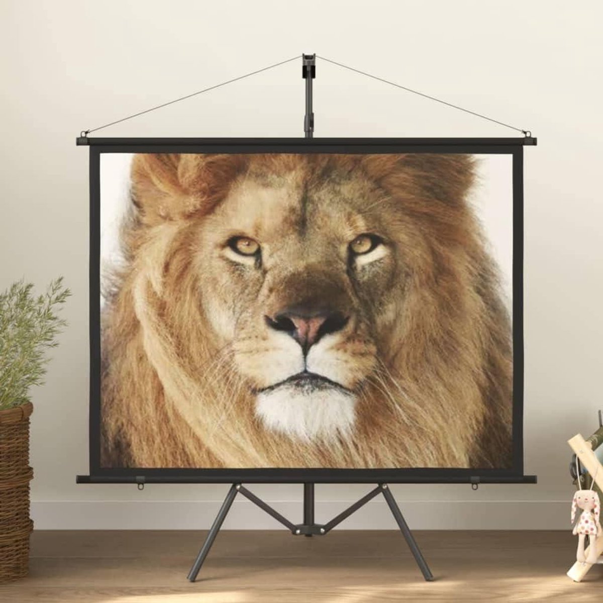 Projectiescherm - Statief scherm - Thuisbioscoop presentaties - In hoogte verstelbaar - 60 inch - Mat wit