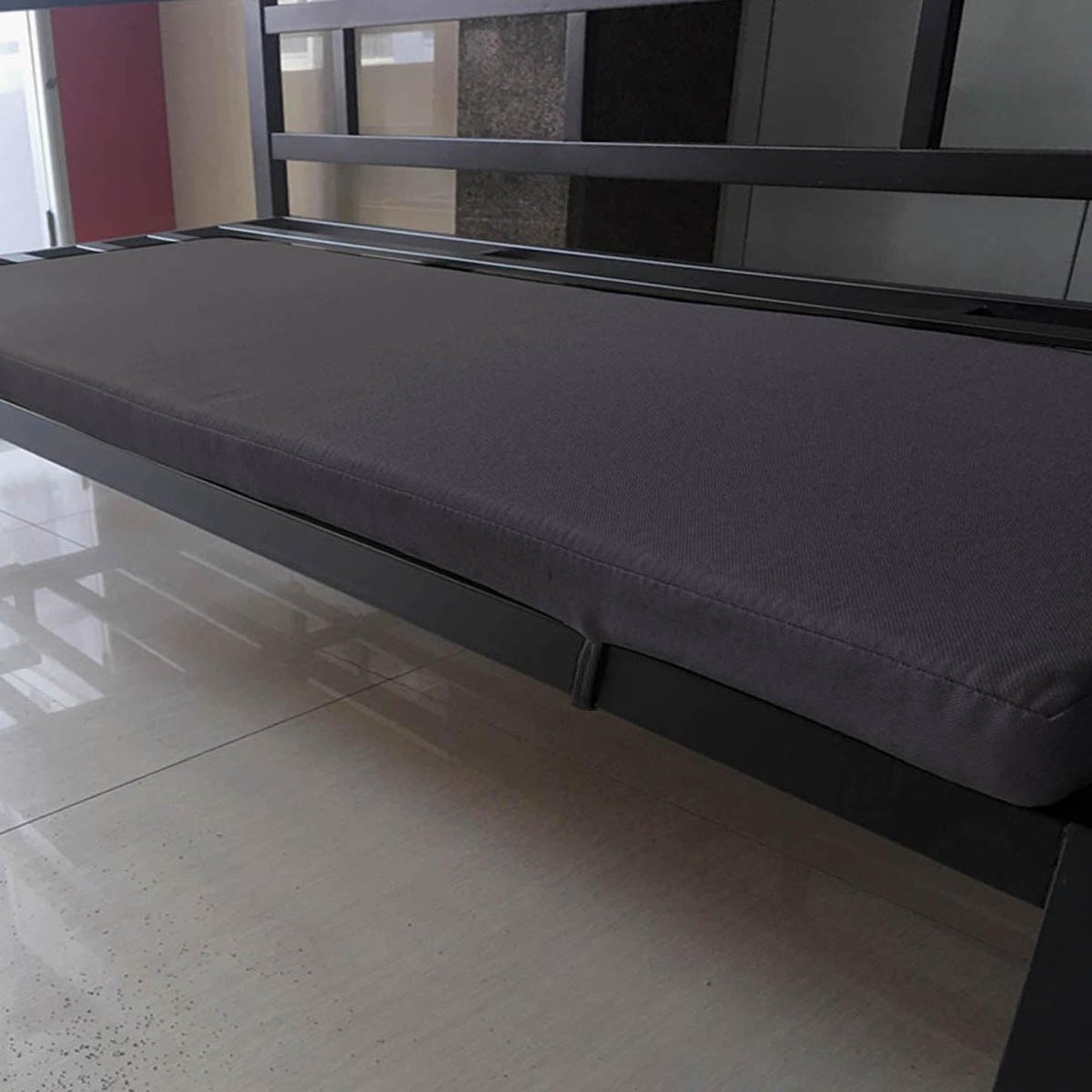 Tuinbankkussen Waterdicht - Zitkussen Bank - Comfortabel Buiten Zitten - Antislip Ontwerp - 120x50cm - Donkergrijs