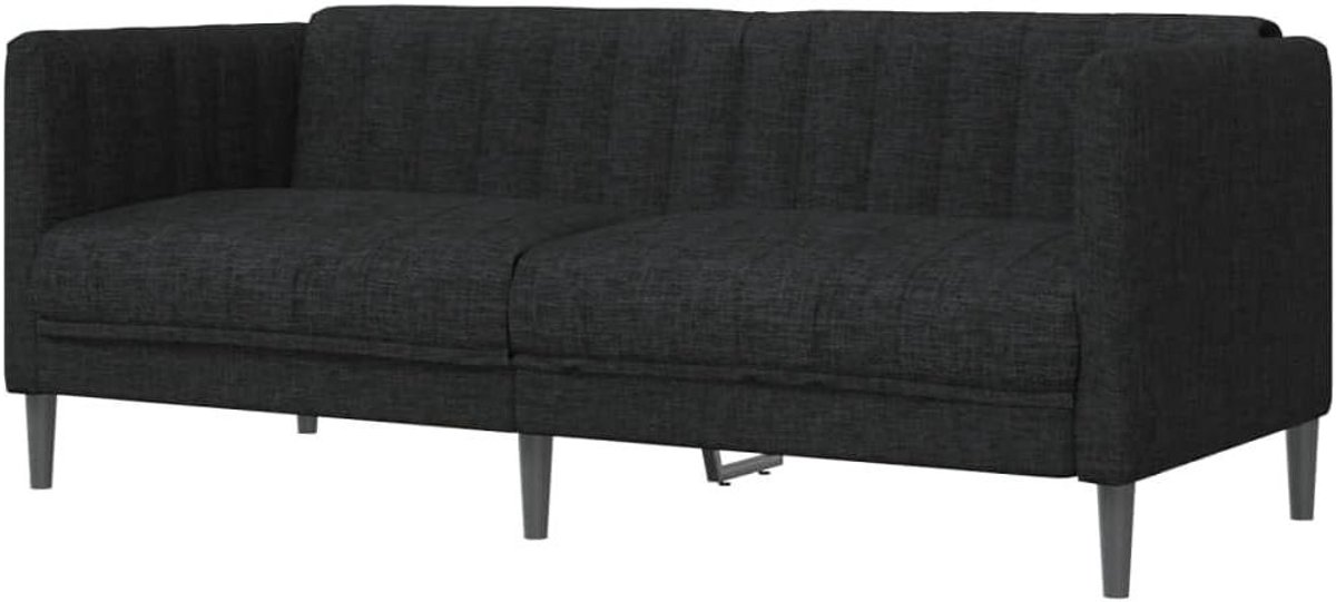 Tweezitsbank - Bankstel bank - Ontspannen in huis - Dikke kussens - 176 cm breed - Zwart