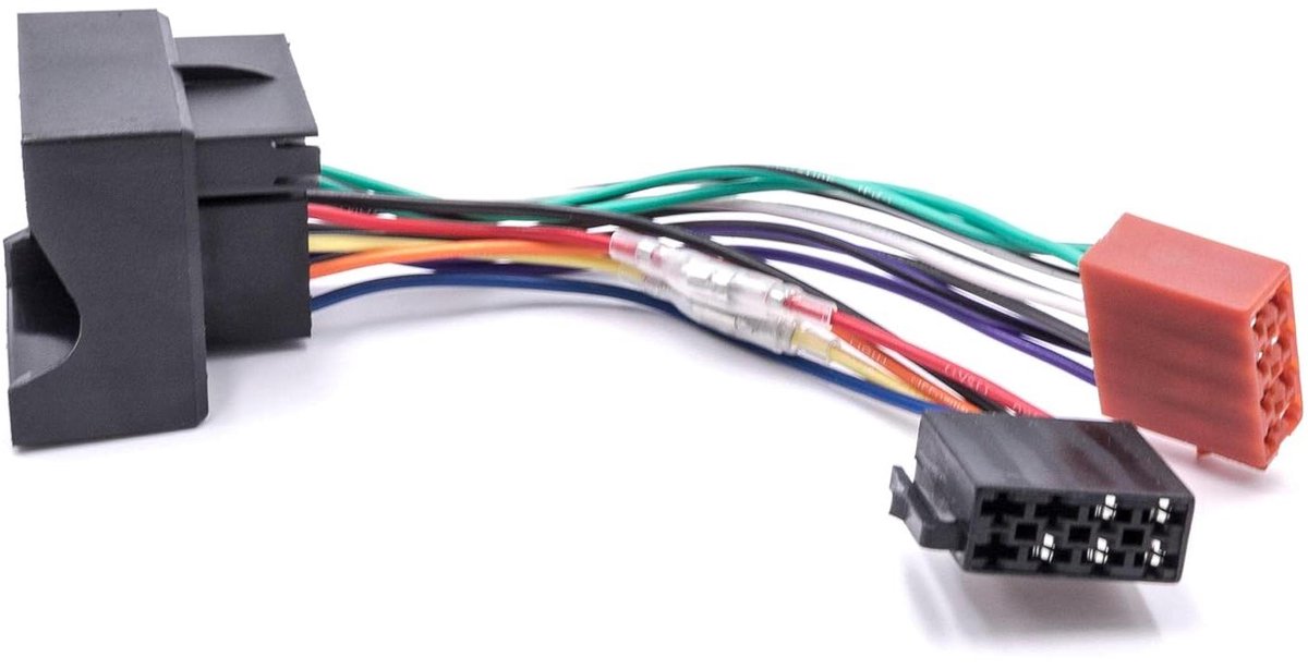 Autoradio Adapter - ISO Kabel - Radio Inbouwen - Behoud Alle Functies - 49 Gram - Zwart