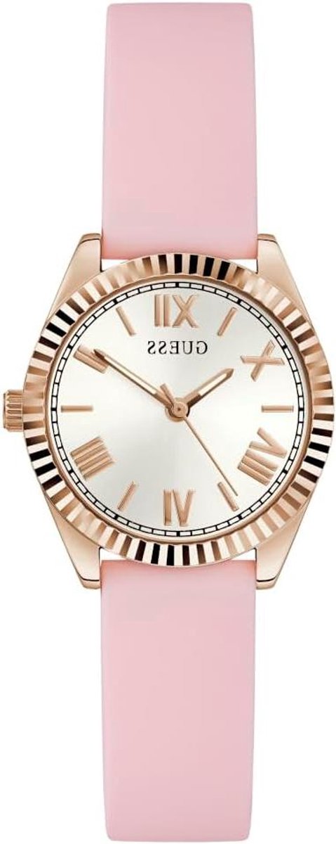 Dameshorloge - Mode Accessoire - Dagelijks Gebruik - Siliconen Band - 3 cm Kast - Wit Roze