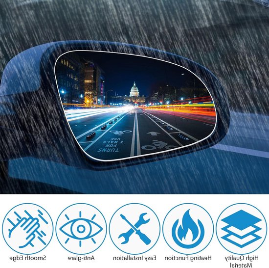 Verwarmde Vervangende Spiegelglas voor VW Golf 5, Passat B6 en Jetta 5 (2006-2010) - Zijspiegel Glas voor Bestuurderszijde, Achteruitkijkspiegel Accessoire van Merkloos — afbeelding 2