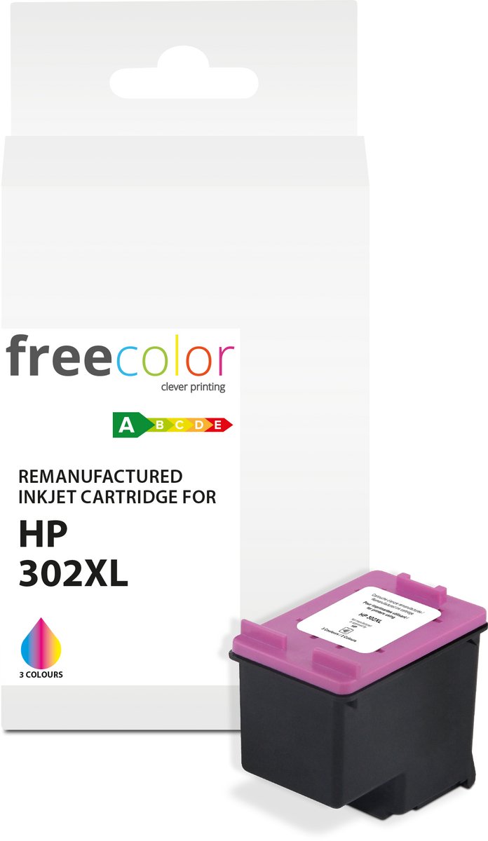 HP 302XL 3C - ink cart FREECOLOR - HC- 3 Colours 18ml - 400p