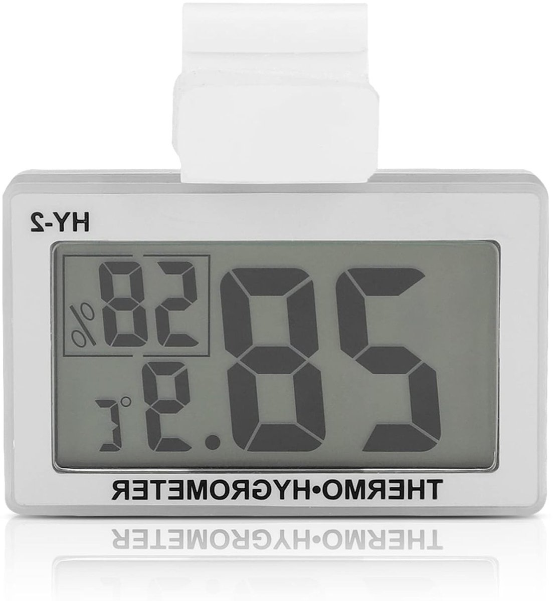 Digitale hygrometer en thermometer met LCD-display en achtergrondverlichting, vochtigheids- en temperatuurmonitor voor koelkast en vriezer, waterbestendig en gebruiksvriendelijk