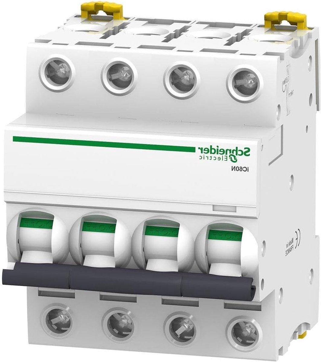 Miniatuur Stroomonderbreker - Automatische Zekering - Elektrische Beveiliging - 4-polig - 16 Ampère - Wit