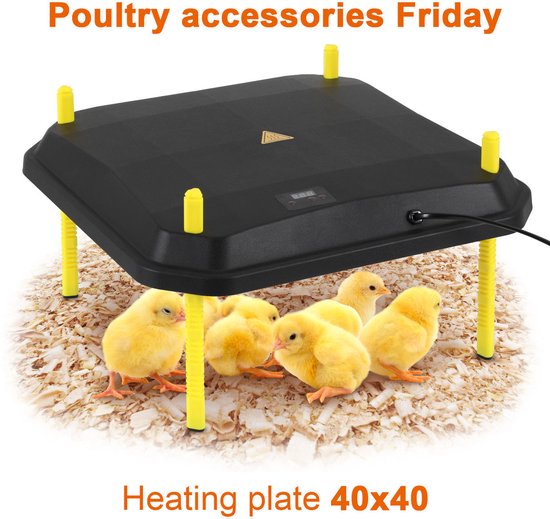 Kükenaufzucht Heizplatte Temperaturregler Fudajo Küken-Wärmeplatte 25x30cm Mit Temperaturregler, 20W - Für 15-20 Küken Heizplatte Tiere