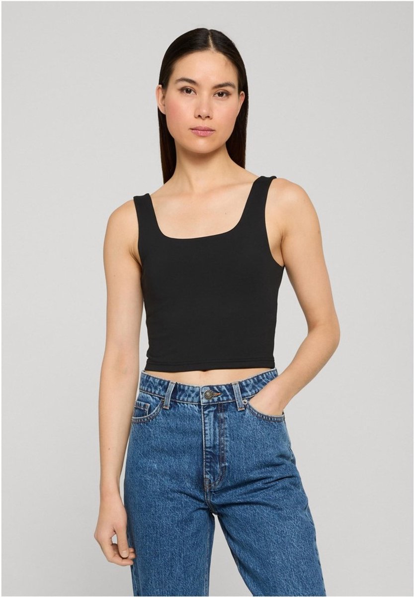 Urban Classics Cropped Polyamide Mouwloze top XL Zwart