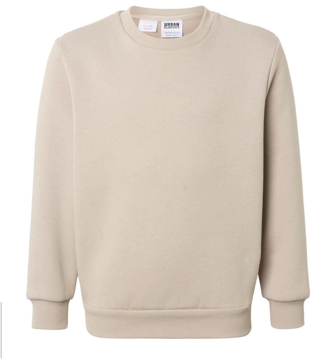 Urban Classics Fluffy crewneck Sweater/trui kids Kids 122/128 Grijs