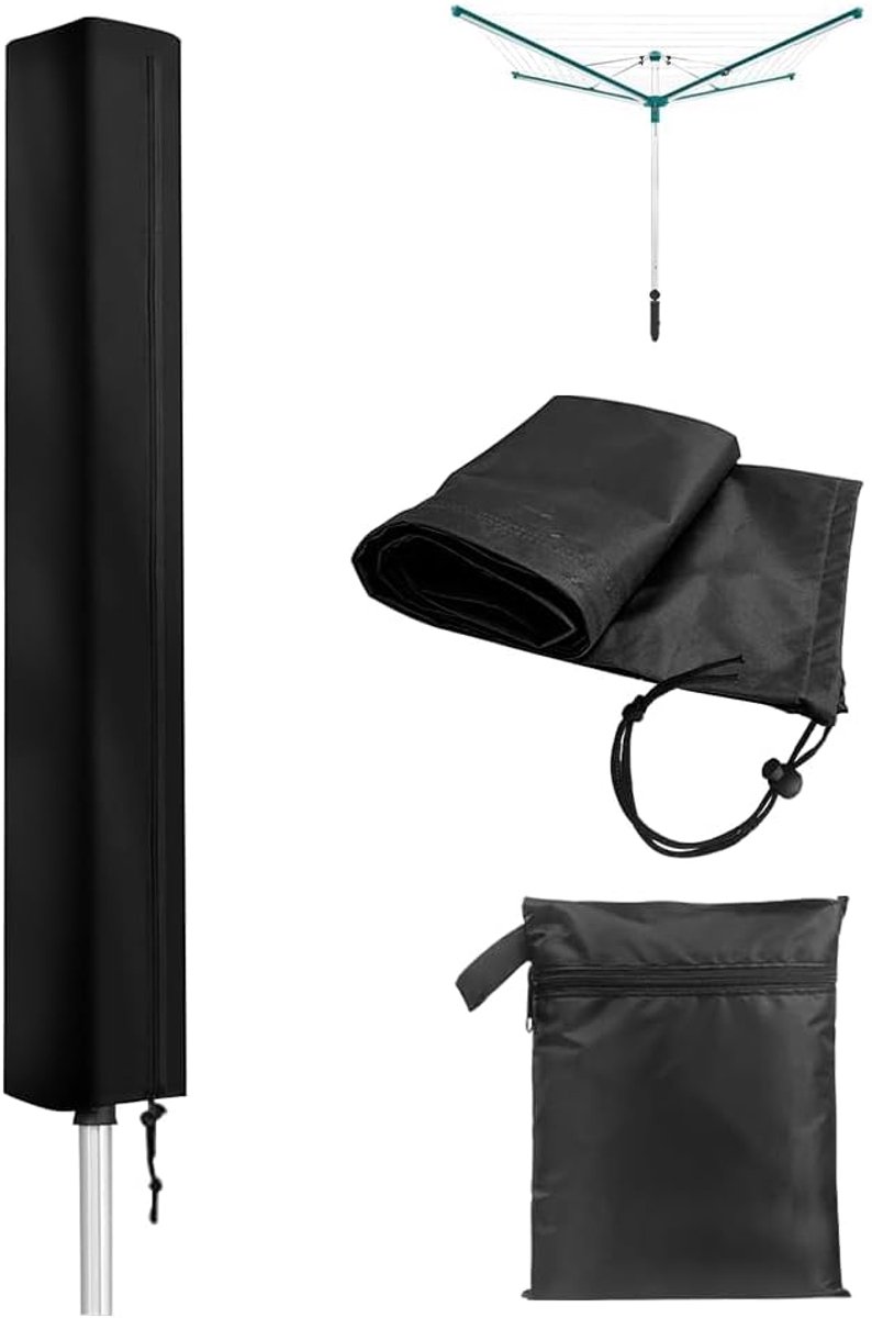 Droogmolen Deksel - Beschermende Deksel met Rits - 210D Oxford Waterdicht - Voor 180 x 16 x 16 cm Droogmolen