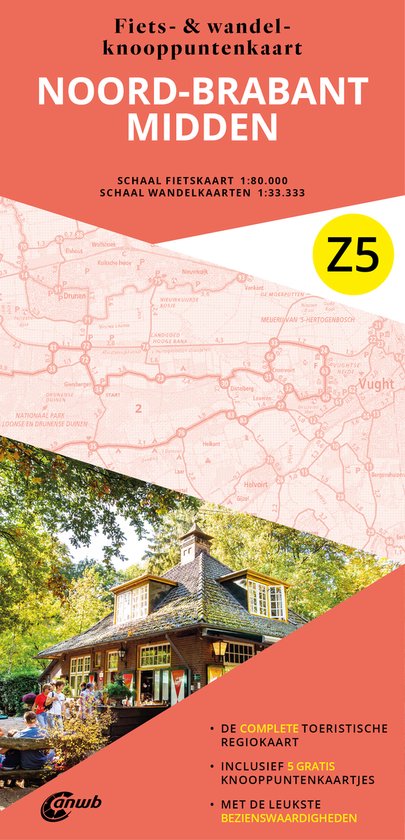 ANWB Fiets en wandelknooppuntenkaart - Z5. Noord-Brabant Midden