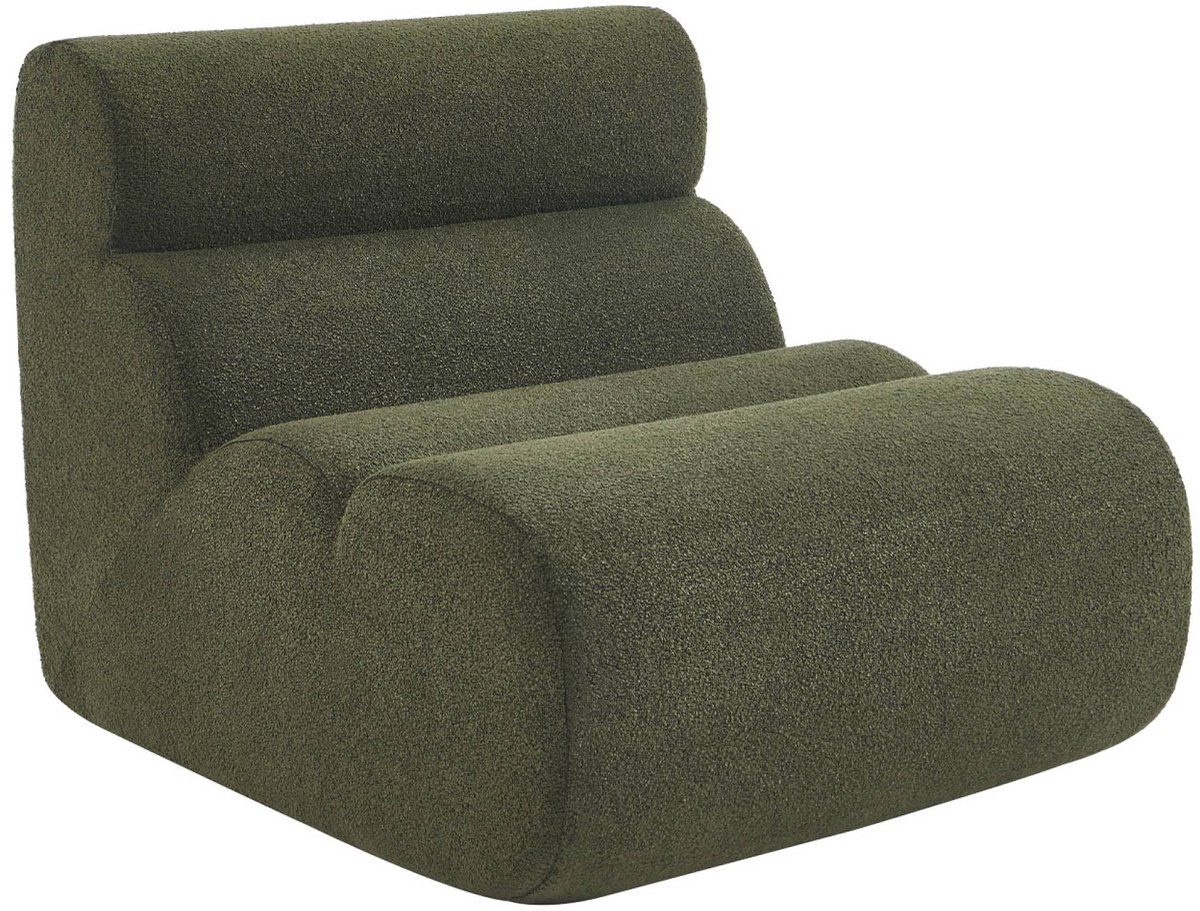 sweeek - Stoffen fauteuil getextureerde bouclé 1 zitplaats - nova
