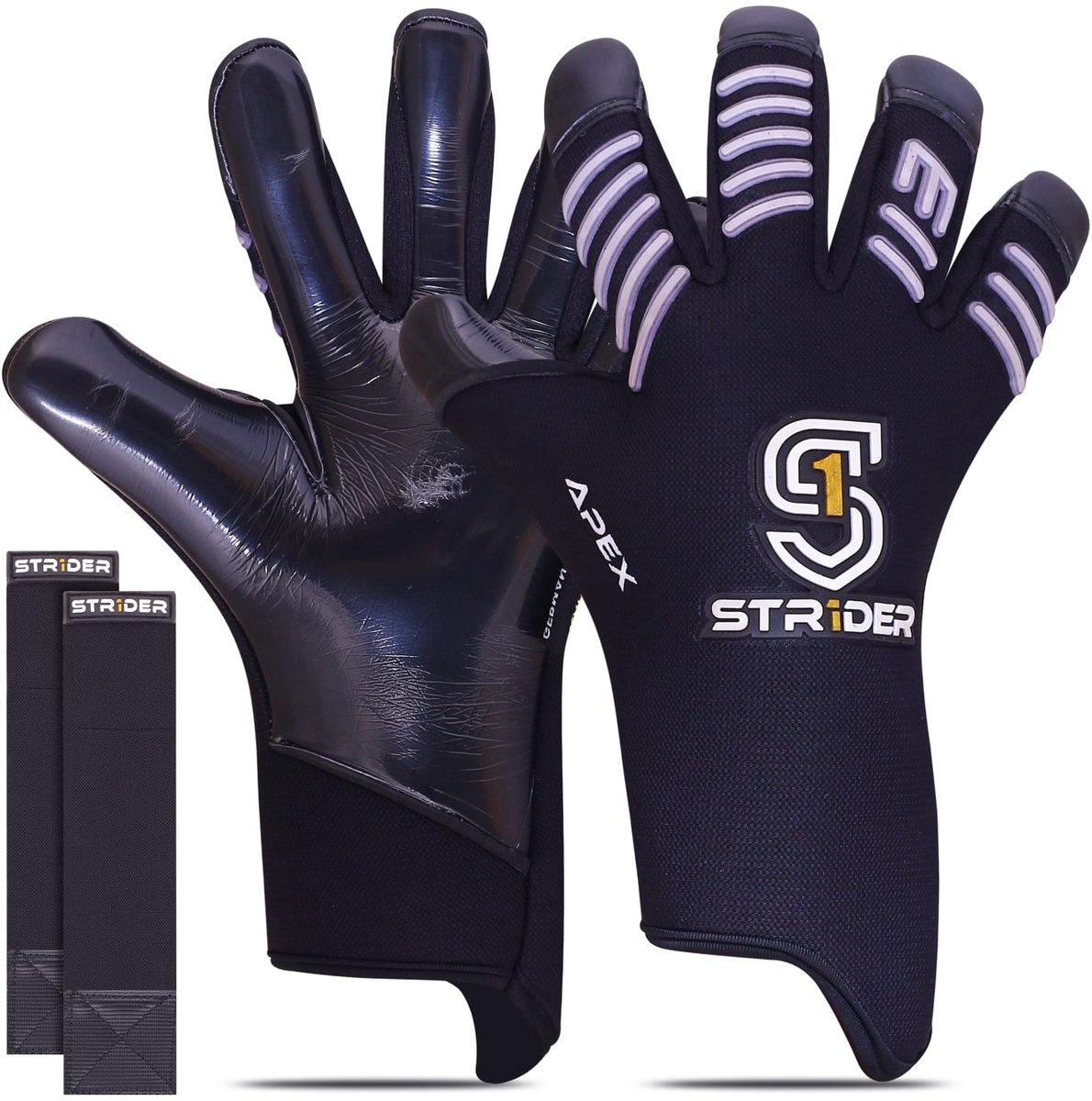 Str1der Apex keepershandschoen | Zwart | Maat 7