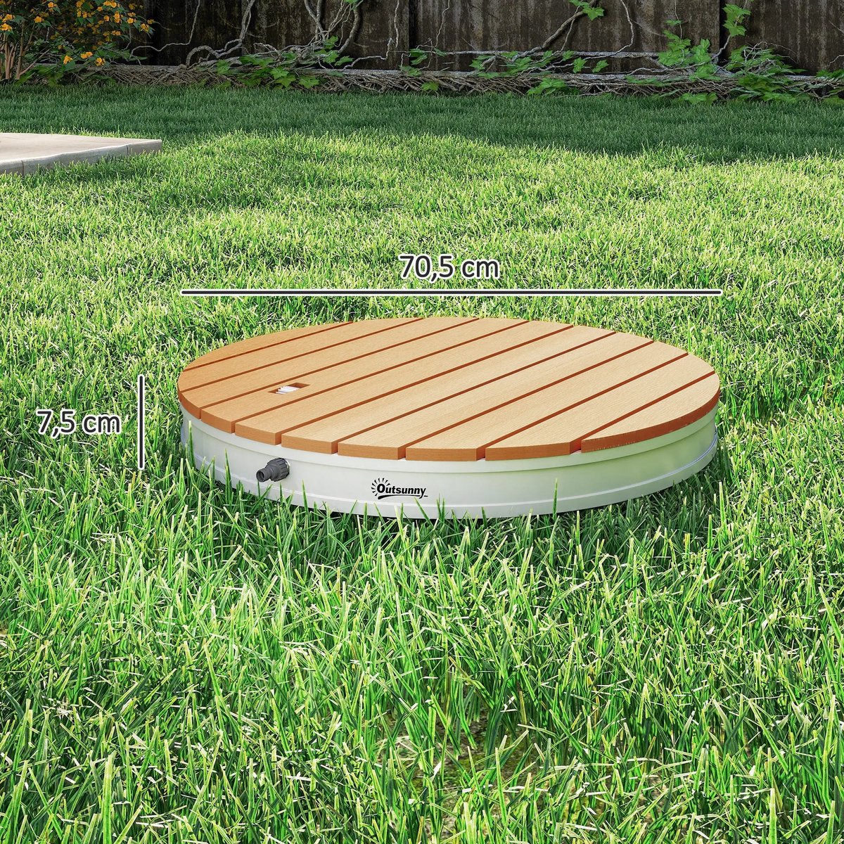 Norvia - Tuindouche - Draagbare Buitendouche - Verstelbaar Tot 4 Meter - Aluminium - Natural Wood - 18 Waterstralen - UV Bestendig thumbnail 2