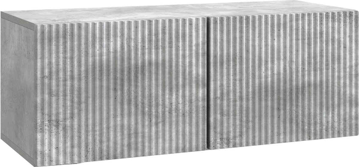 vidaXL - Wandmontage - TV-kast - Betongrijs - 78,5 - x - 31 - x - 30 - cm - Bewerkt - hout