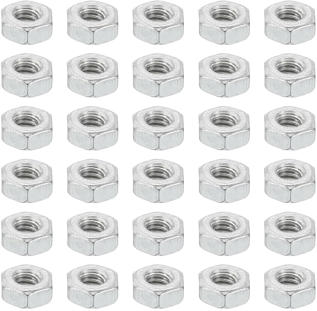 M2 x 0.4 Steel Hex Nuts - 150pcs Metric Thread - Galvanized Hardware Nuts - Screws Bolts Equipment Fixing - Lamps Machinery Maintenance - 1.7mm Height