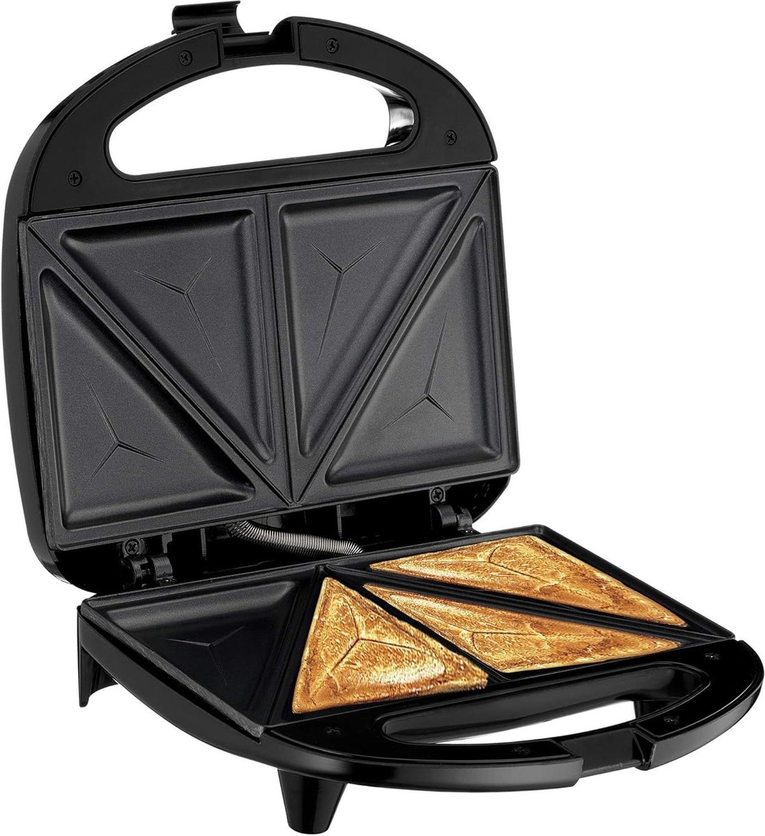 Sandwichmaker - Panini grill - Warme lunches maken - Antiaanbakplaten - Compact ontwerp - Zwart