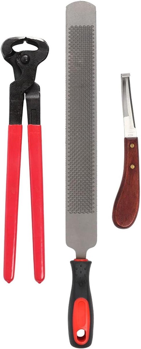 Hoefijzervijl Set - Paardenverzorgingstool - Hoefonderhoud - Duurzaam Metaal - 43 cm Lengte - Metaal