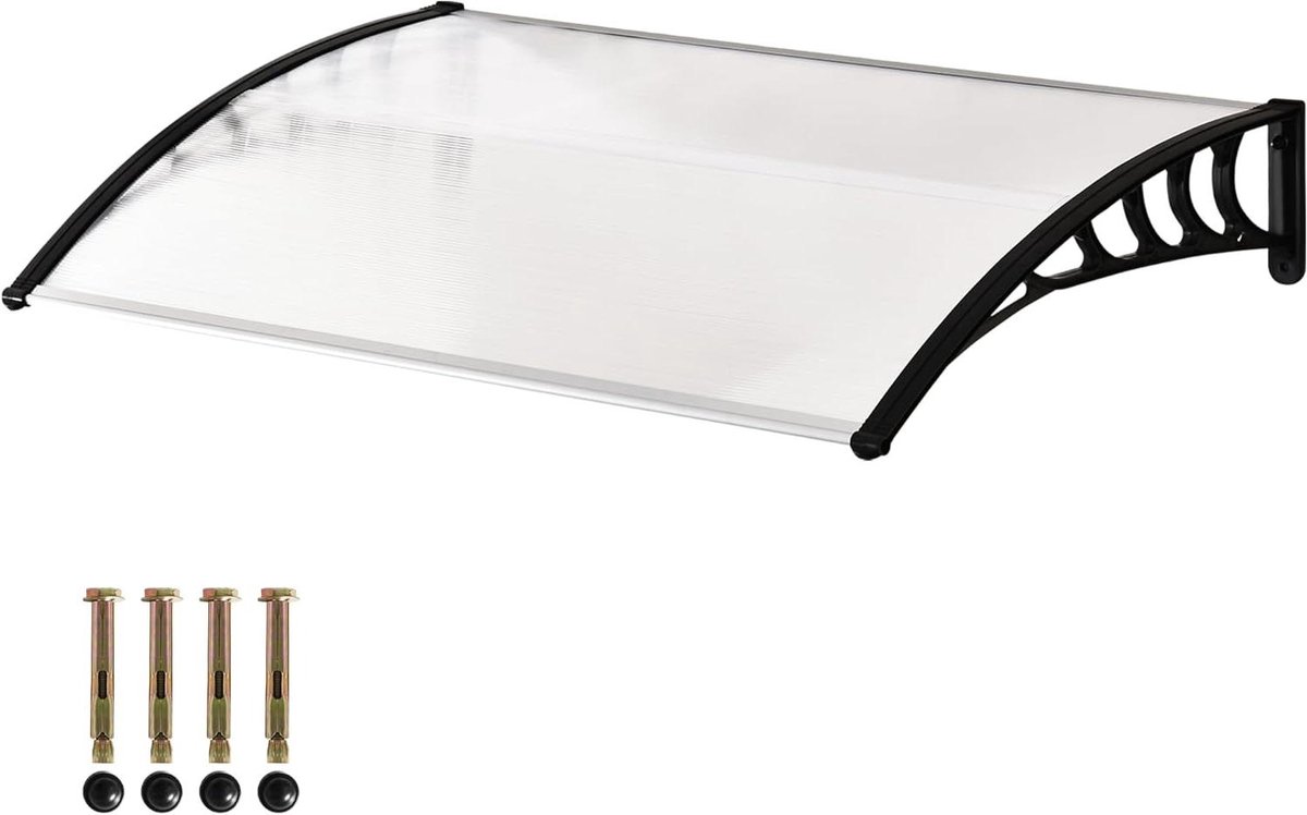 Voordeur Luifel - Buitenluifel Dak - Bescherming tegen Weer - UV Bestendig Polycarbonaat - 150 x 90 cm - Wit