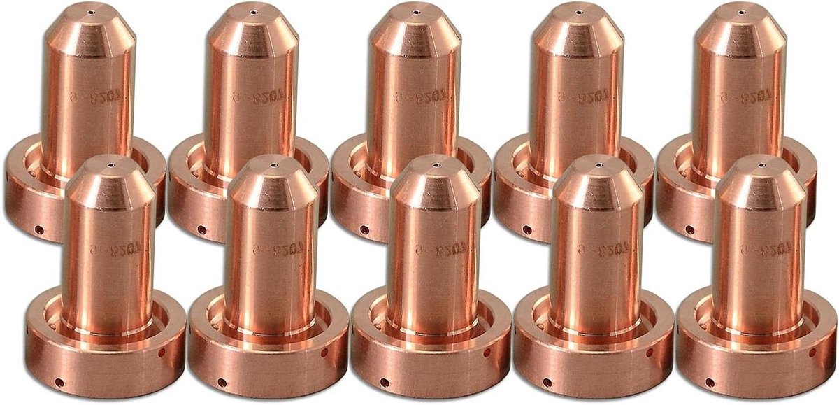 Plasma Tips - Snijonderdelen - Plasmasnijden - 40 Ampere - 10 Stuks - Koperkleurig