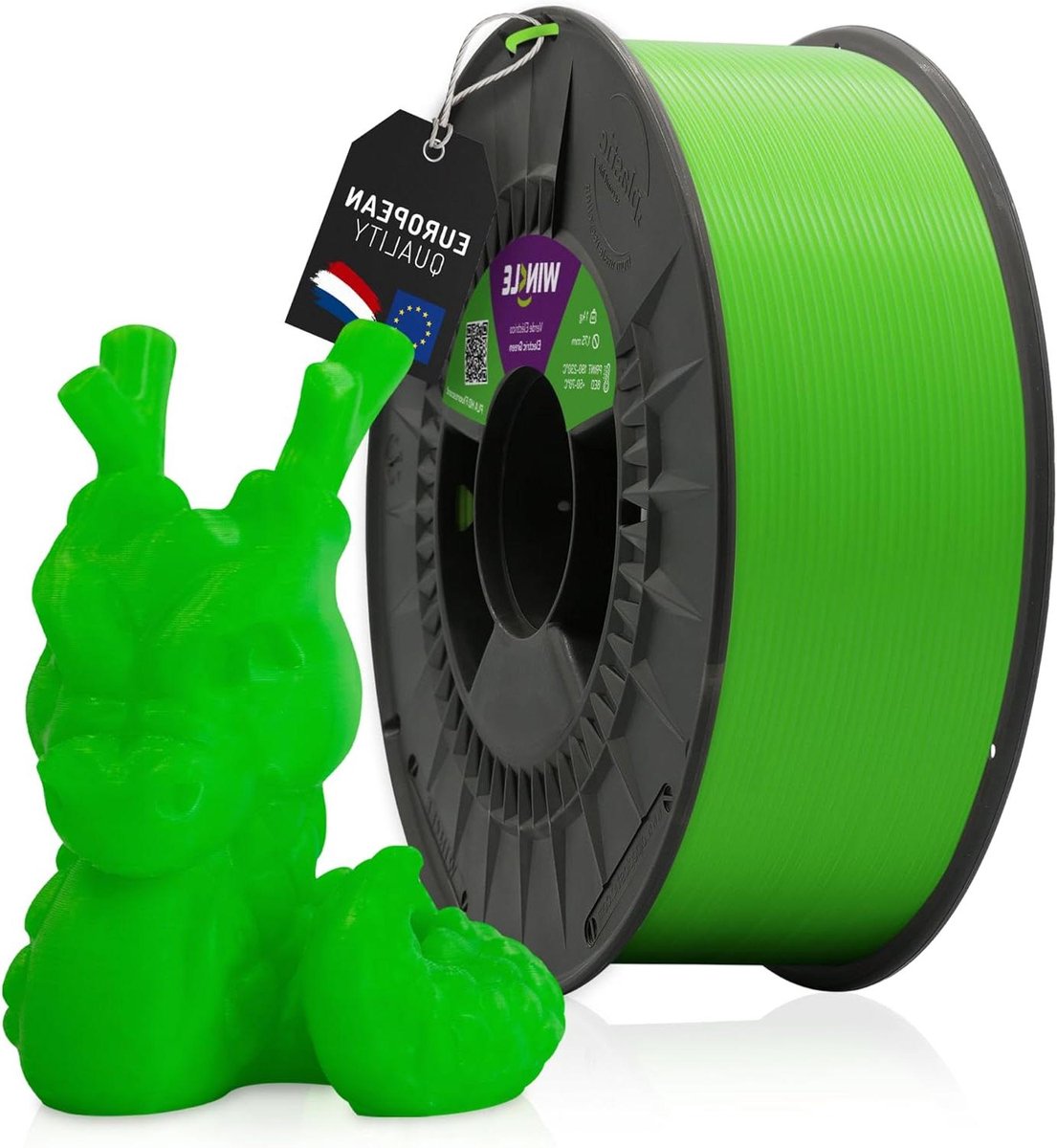 3D Printer Filament - PLA HD Draad - Gedetailleerd Printen - Biologisch Afbreekbaar - 1.75mm 1kg - Fluorescerend Groen