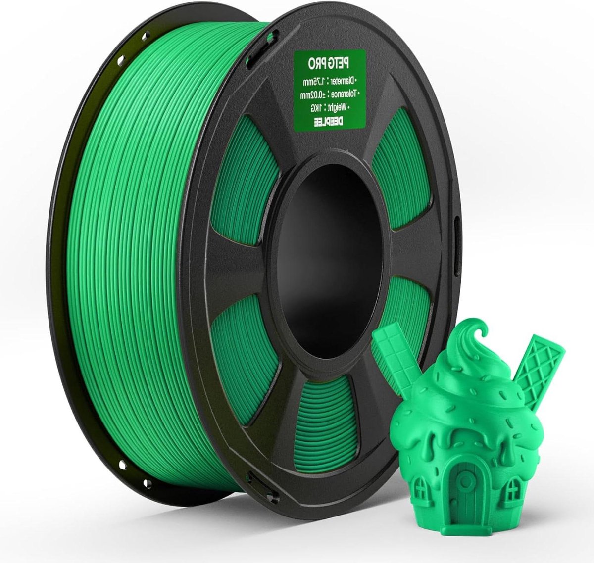 3D Printer Filament - PLA Plus - Modelbouw Printen - Hoge Slagvastheid - 1.75 mm - Groen