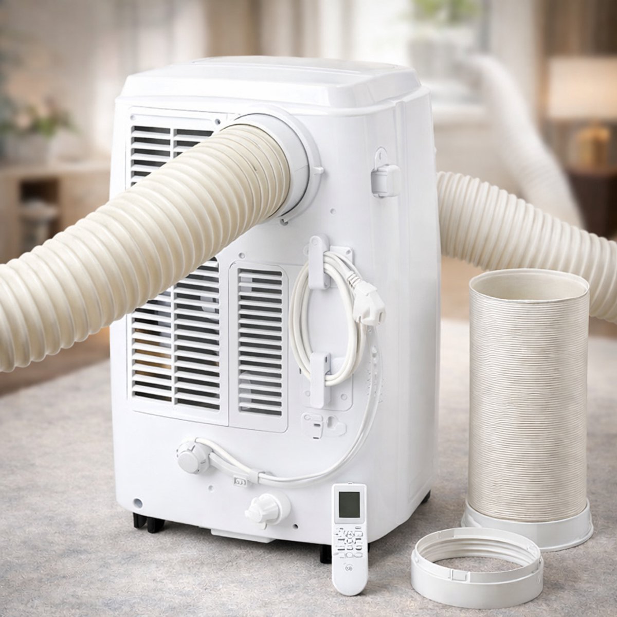 Mobiele Airco 14000 BTU 3-in-1 Koelen Ontvochtigen Ventileren WiFi App Verrijdbaar Energiezuinig A - Afbeelding 2