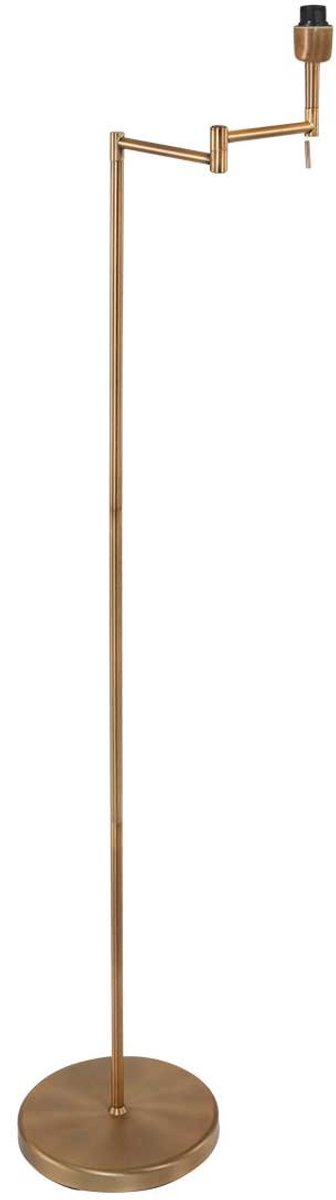 Vloerlamp Bella 3406BR – bronzen lamp van Mexlite met zwenkarm, E27 fitting, 135 cm hoog, flexibel en tijdloos ontwerp, perfect voor binnen gebruik