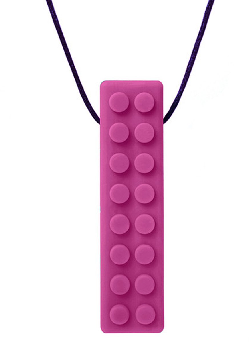 Ark Therapeutics kauwketting speelgoed Brick Stick magenta sensorisch.