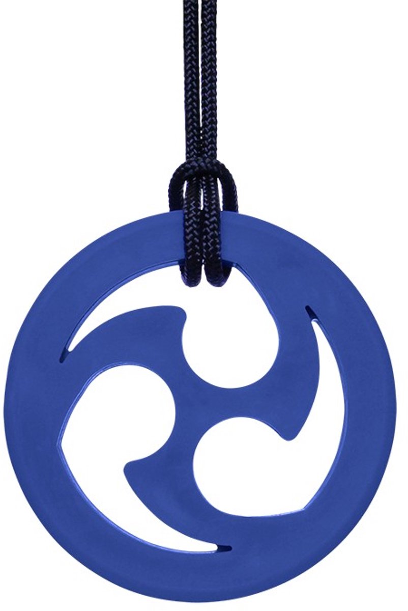 ARK Therapeutic bijtsieraad speelgoed Ninja Star donkerblauw kunststof.