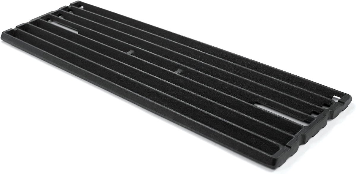 Gietijzeren Kookrooster - Grillplaat - Barbecueën Buiten - Duurzaam Materiaal - 49x16 cm - Zwart