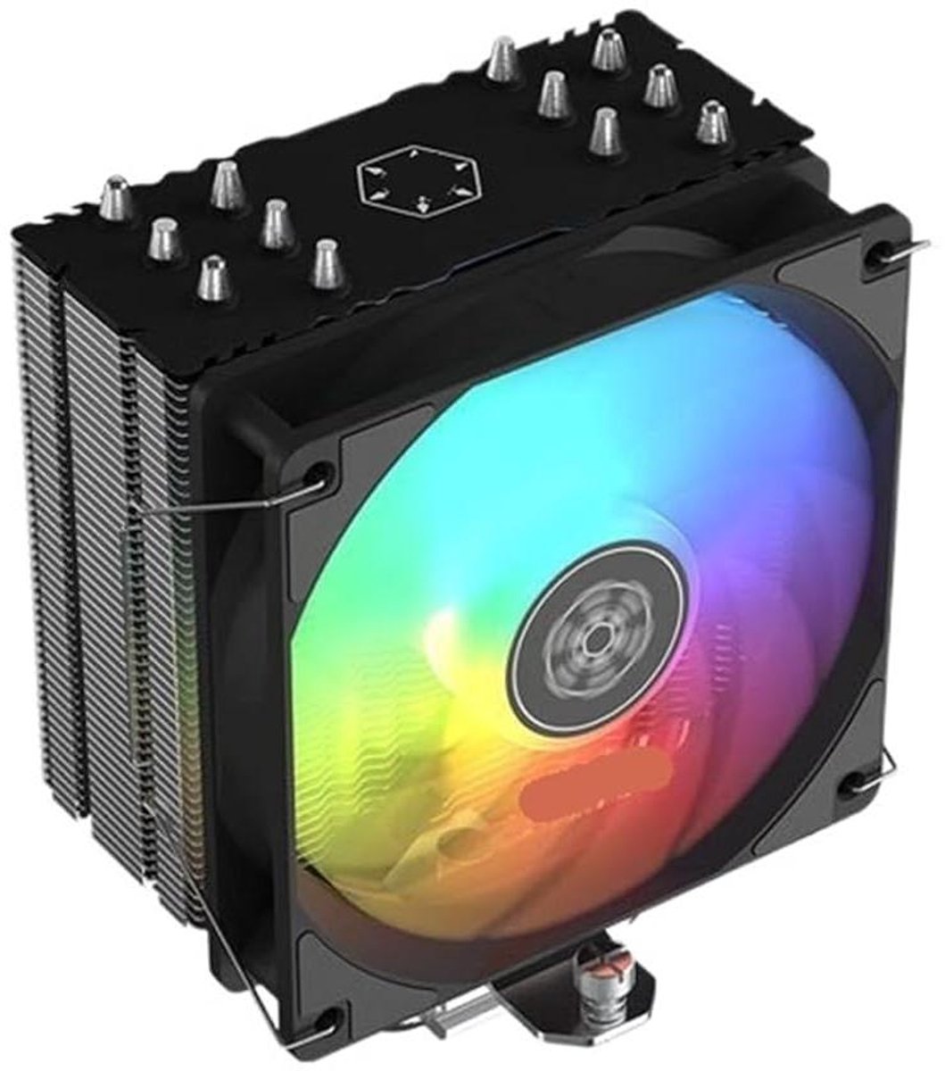 CPU Koeler - Processor Ventilator - Computer Koeling - 6 Heatpipes - 125x150x76mm - Zwart