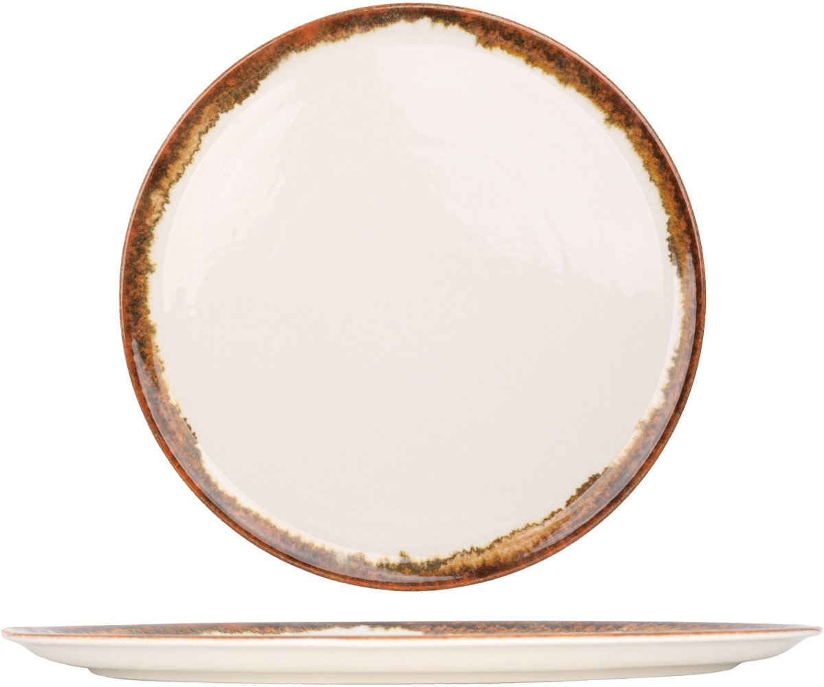Kütahya Porselen Pizzabord - Fluer Amber - Porselein - 31 cm - set van 2