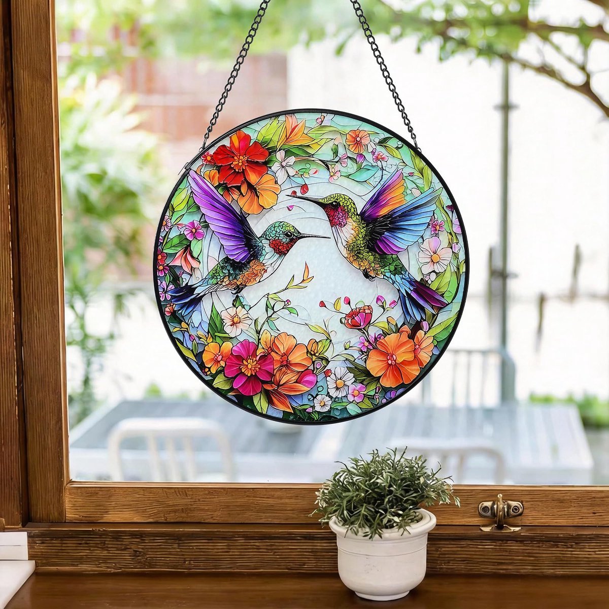 Glazen Zonnevanger | Transparante maanvormige zonnevanger/dromenvanger | Elegante raamdecoratie die een warme sfeer in huis creëert | Woondecoratie | 16 cm | Stijl 36