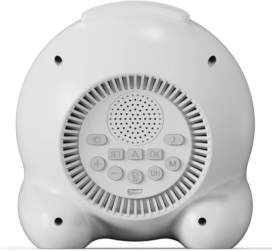 Kinderwekker - Slaaptrainer Klok - Tijd Leren - Zon Maan Hond - LED Display - Wit — afbeelding 4