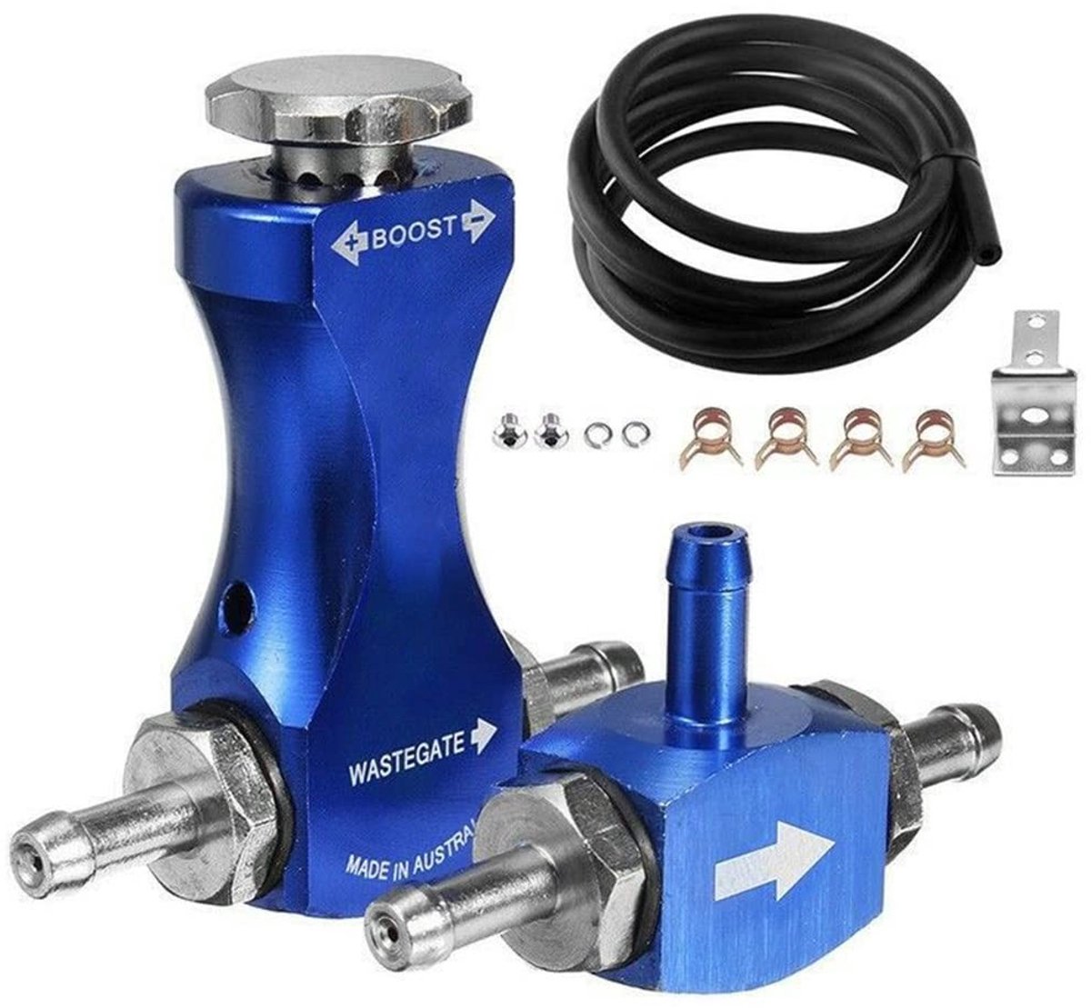 aladdien - Handmatige Turbo Boost Controller - Verstelbare Turbo Tee - Voor een krachtige boost - Aluminium - Geschikt voor turbocharged benzinemoto..