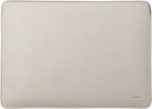 Accezz Leather Laptophoes 14 inch - Laptopsleeve - Beige