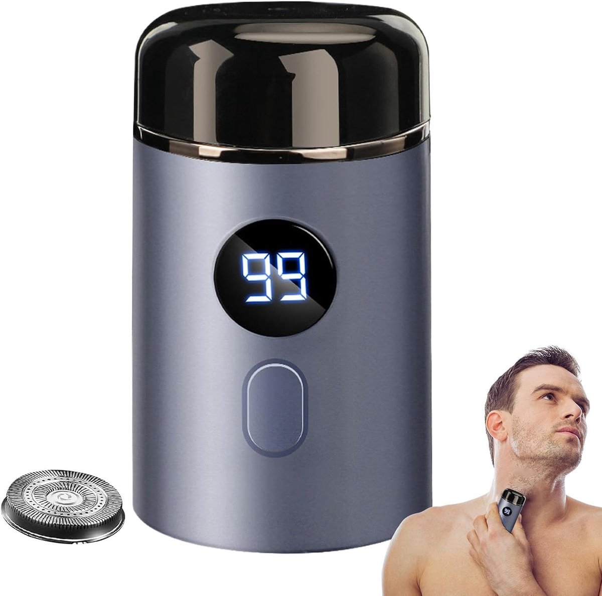 Elektrisch Scheerapparaat - Draagbaar Trimmer - Snel Baard Scheren - IPX7 Waterdicht - Compact Formaat