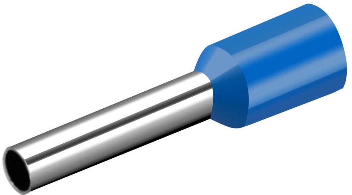 aladdien - Cord End Terminal - Crimp Connector - Ideaal voor Elektrische Verbindingen - Blauw - 1000 Stuks - Geschikt voor Diverse Toepassingen