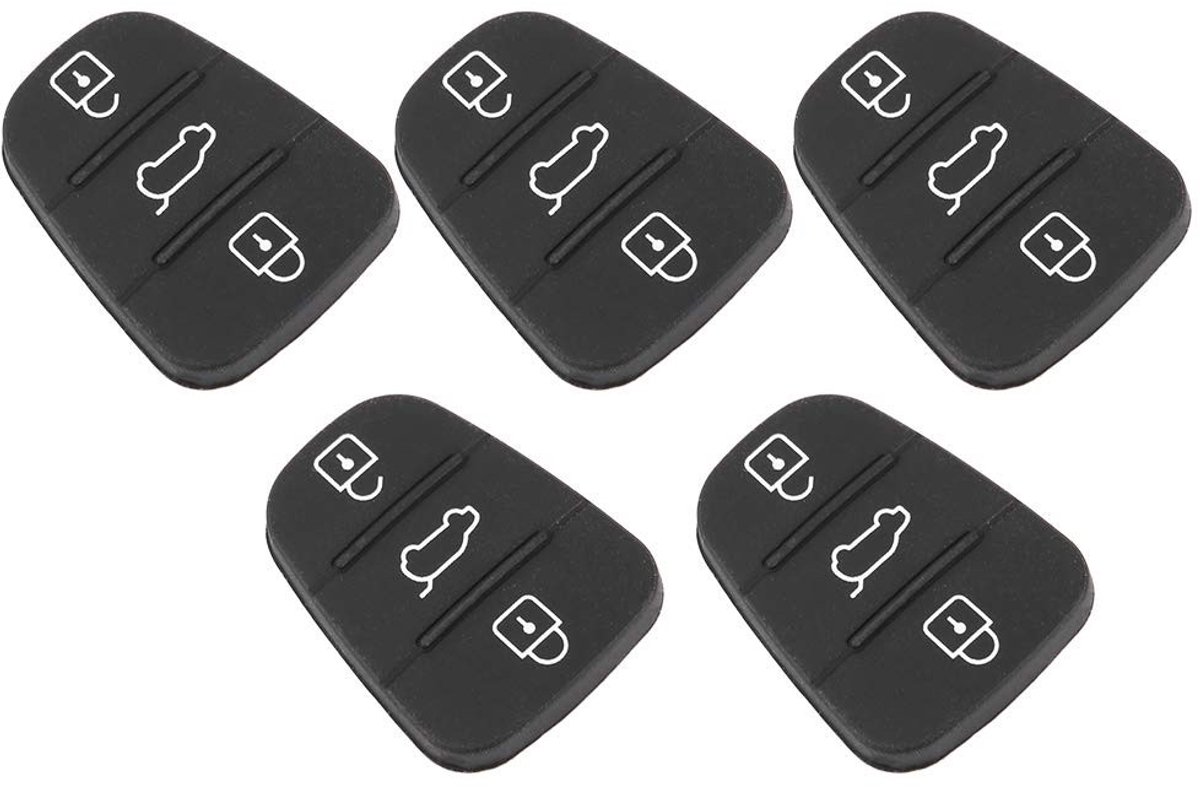 aladdien - Autosleutel Cover - Beschermende Knop Cover - Eenvoudig te vervangen - Geschikt voor Fit - Set van 5 - Rubber bescherming voor afstandsbe..