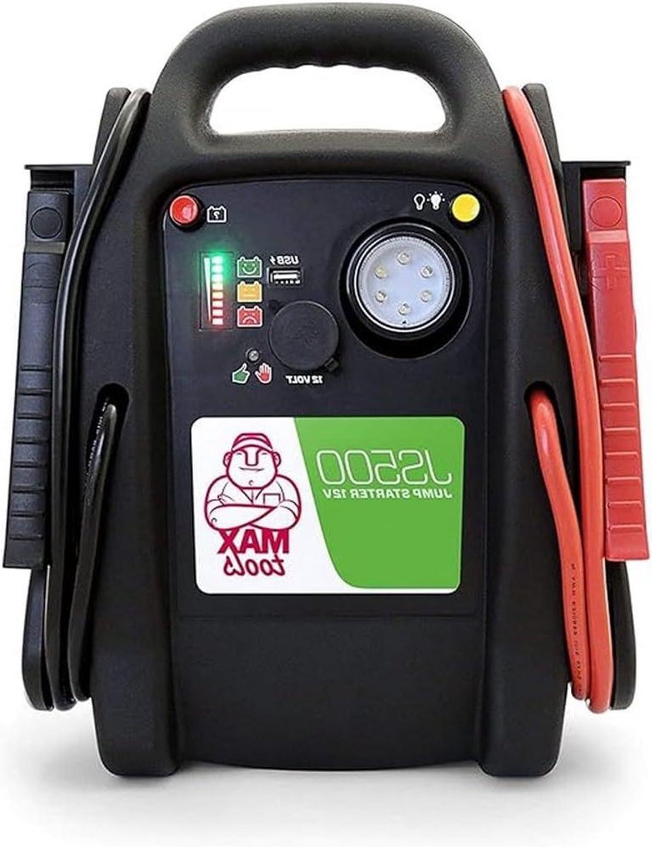 Noodstarter Auto - Startbooster Accu - Voertuig Starten - Hoge Capaciteit - 22 Ah - Zwart