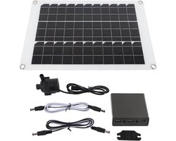 Zonne Fonteinpomp - Waterpomp Kit - Vijver Verfraaien - Hoge Efficiëntie - 20W 600L/U - Zwart