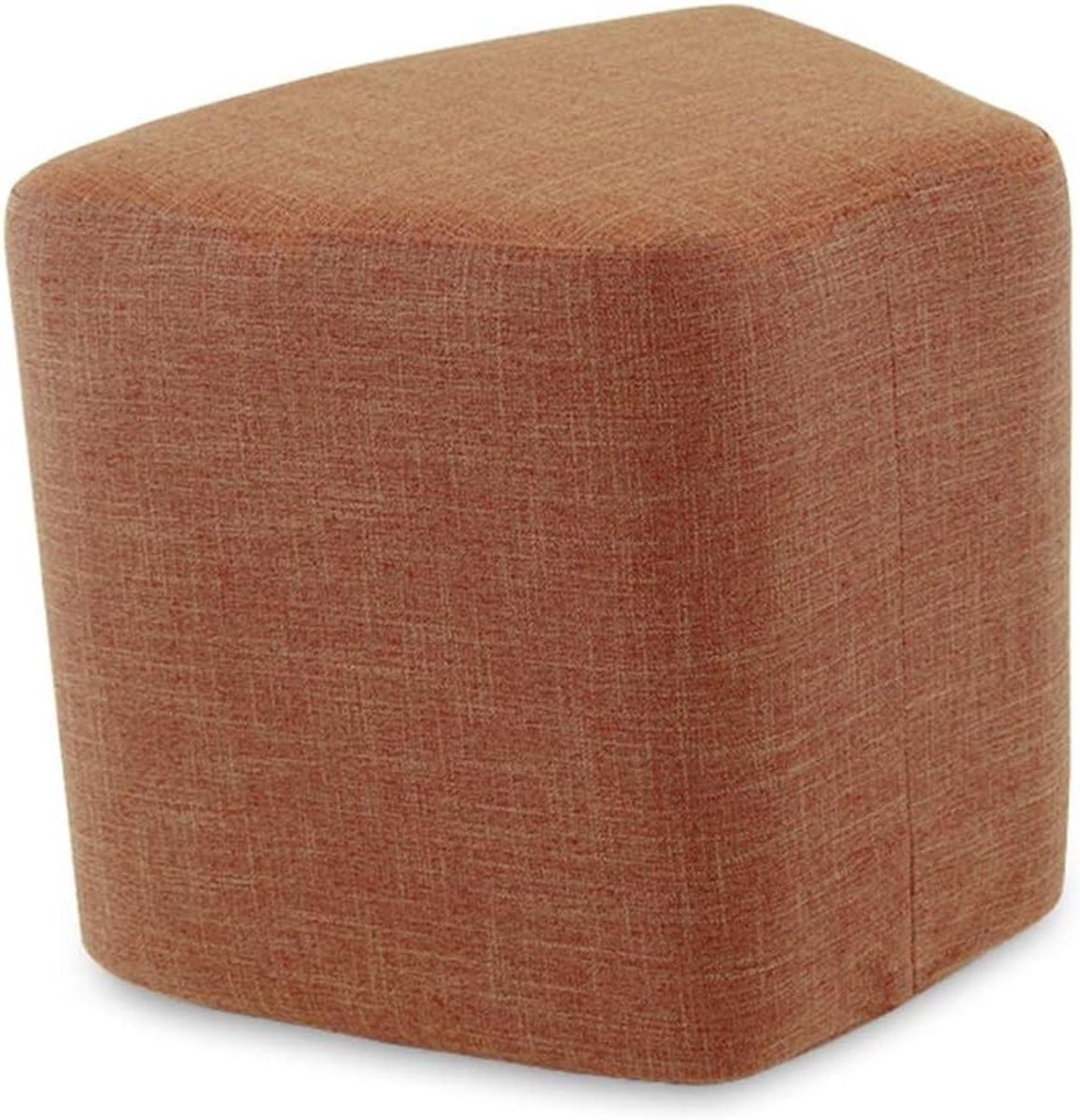 Voetenbankje Stoel - Decoratief meubel - Extra zitplaats - Massief houten frame - 46x33x40CM - Oranje