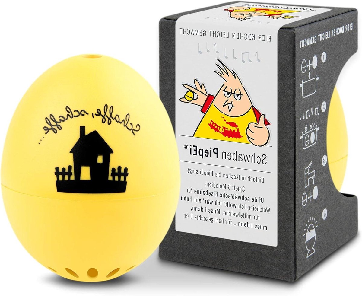 Kookwekker Eieren - Keuken Timer - Perfect Gekookte Eieren - Speelt 3 Melodieën - 1 Stuk - Geel