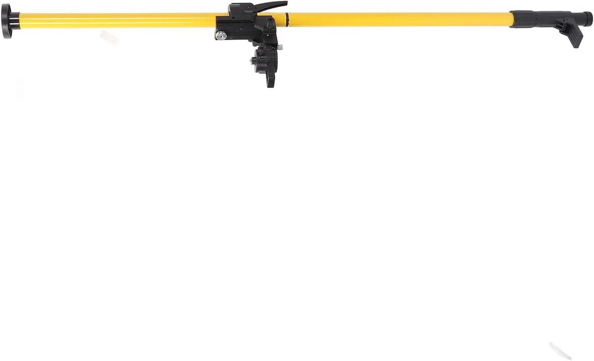 Laserpaal Set - Nivelering Steun - Nauwkeurig Meten - Veerbelaste Basis - Tot 4.2 Meter - Grijs
