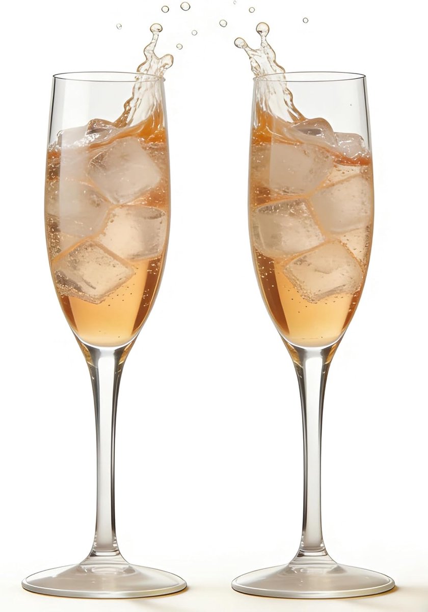 Champagnefluiten Set van 4 onbreekbare plastic onbreekbare champagnefluiten geschikt voor feesten, tuinen en pubs - Vaatwasmachinebestendig - Lichtgewicht glazen geschikt voor bruiloften/evenementen - 180 ml, 22 × 5,2 × 6,8 cm