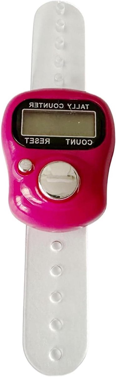 Digitale Vingerteller - Telapparaat - Sport Tellen - Helder LCD Display - Compact Ontwerp - Wit