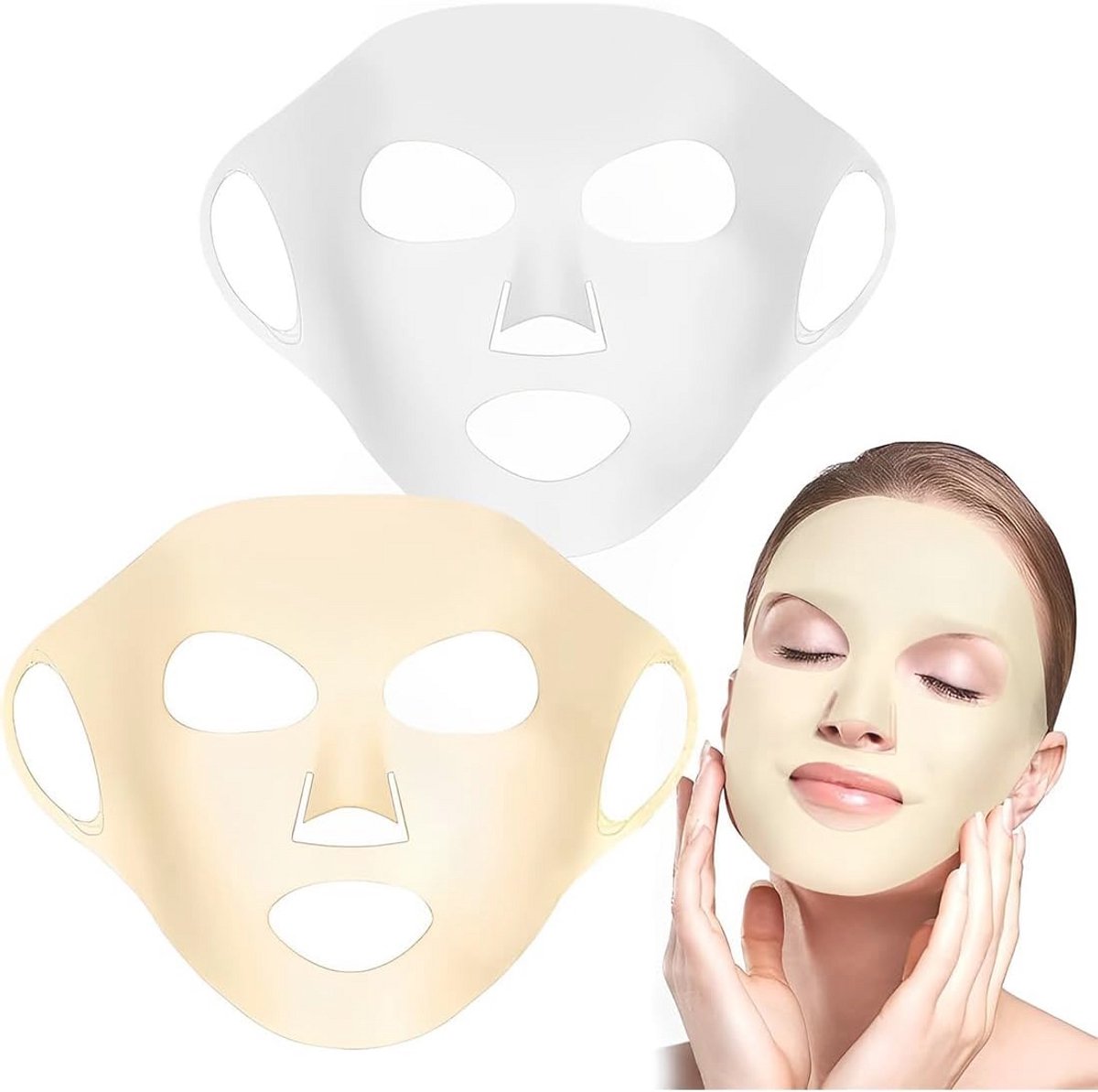 Herbruikbaar siliconen gezichtsmasker voor optimale huidhydratie en anti-rimpel verzorging